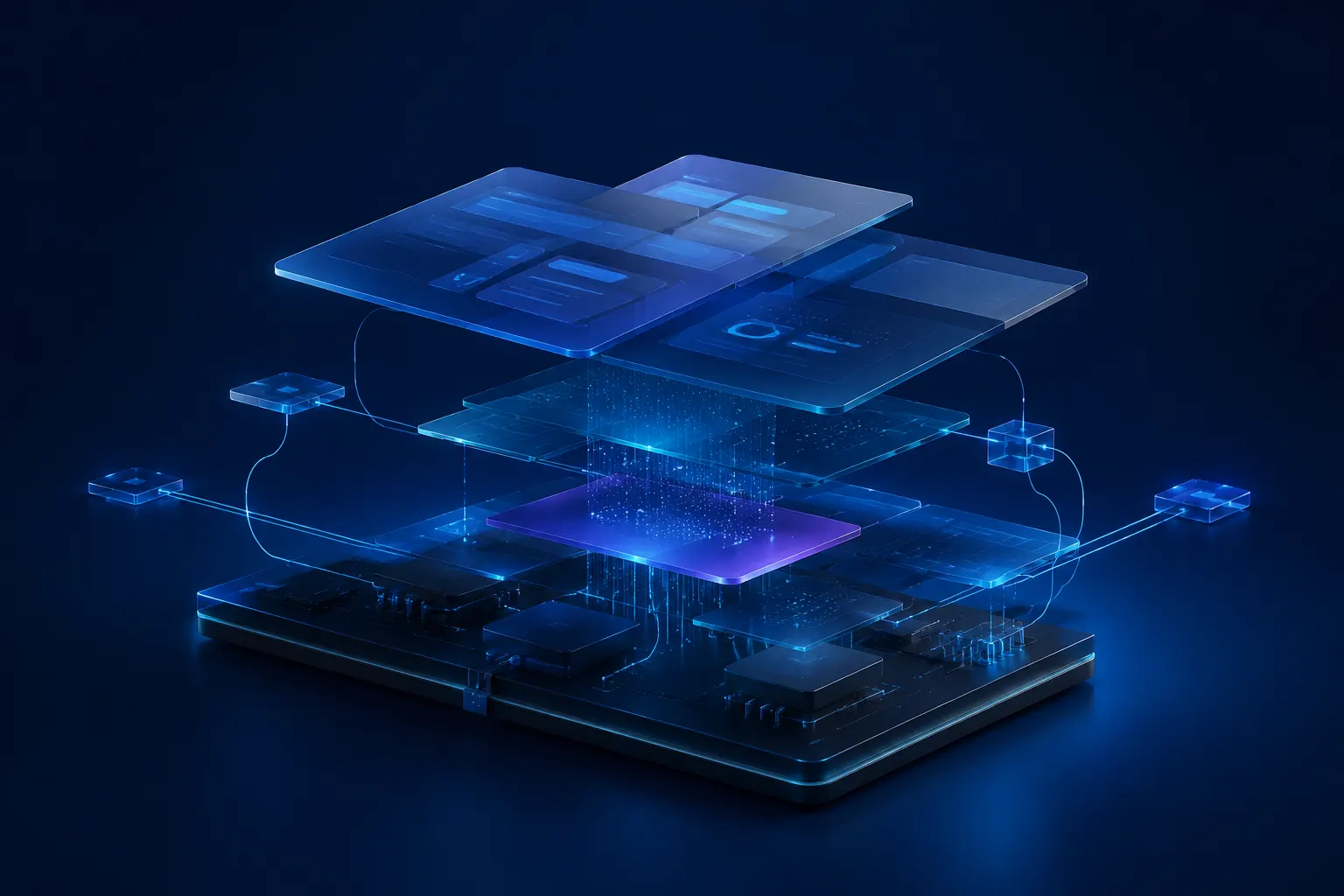 Équipe travaillant sur une plateforme numérique sécurisée